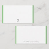 Trendy Monogrammed Elegant Simple Sjabloon (Voorkant / Achterkant)