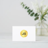 Trendy Monogrammed Sjabloon Gold Kijk White Visitekaartje (Staand voorkant)