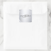 Trendy Monogrammed Sjabloon Modern Elegant Vierkante Sticker (Tas)