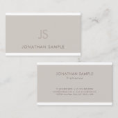 Trendy Monogrammed Sleek grafisch ontwerp Modern Visitekaartje (Voorkant / Achterkant)