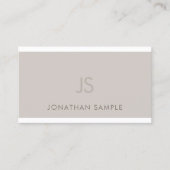 Trendy Monogrammed Sleek grafisch ontwerp Modern Visitekaartje (Voorkant)