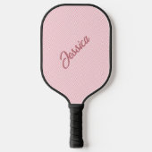 Trendy Monotone Geometrisch Roze Persoonlijk Pickleball Paddle (Voorkant)