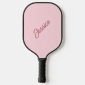Trendy Monotone Geometrisch Roze Persoonlijk Pickleball Paddle (Achterkant)