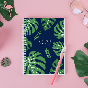 Trendy Monstera Palm Leaves Notitieboek
