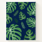 Trendy Monstera palmbladeren Notitieboek (Achterkant)