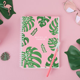 Trendy Monstera palmbladeren Notitieboek