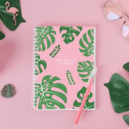 Trendy Monstera palmbladeren Notitieboek