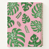 Trendy Monstera palmbladeren Notitieboek (Achterkant)