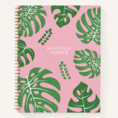Trendy Monstera palmbladeren Notitieboek (Voorkant)
