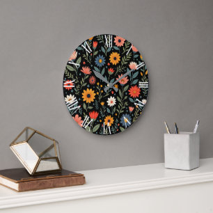 Trendy  Mooie Bloemen Collectie Grote Klok