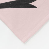 Trendy Mooie Kleine Zwarte Strikken Roze Fleece Deken (Hoek)