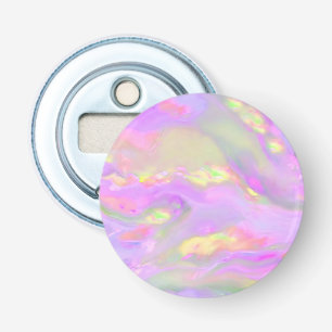 Trendy mooie kleurrijke abstracte golven button flesopener