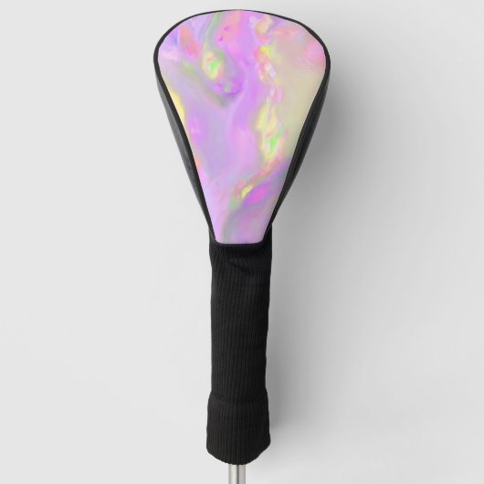 Trendy mooie kleurrijke abstracte golven golfheadcover (Voorkant)