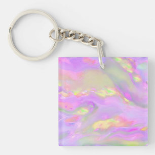 Trendy mooie kleurrijke abstracte golven sleutelhanger