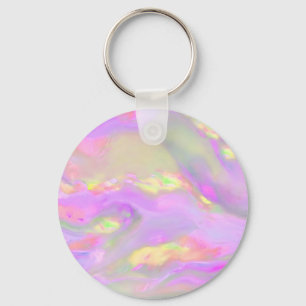 Trendy mooie kleurrijke abstracte golven sleutelhanger