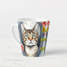 Trendy Mooie Schattigee Waterverf Kat Collectie Latte Mok