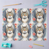 Trendy Mooie Schattigee Waterverf Kat Collectie Tissuepapier (Craft)