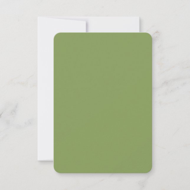 Trendy Moss Green Background Color Pas dit aan (Voorkant)