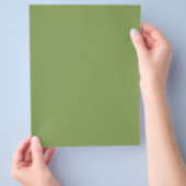 Trendy Moss Green Background Color Pas dit aan Flyer (Hand)