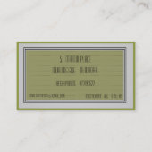 Trendy Moss Green Visitekaartje (Achterkant)