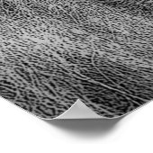 Trendy Motivatie Courage Lion Zwart & Wit Poster (Hoek)