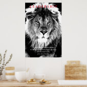 Trendy Motivatie Leadership Lion Art Poster (Keuken)