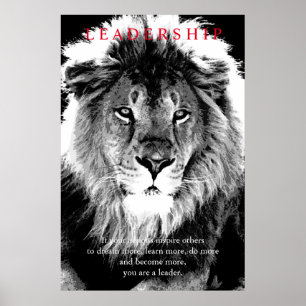 Trendy Motivatie Leadership Lion Art Poster