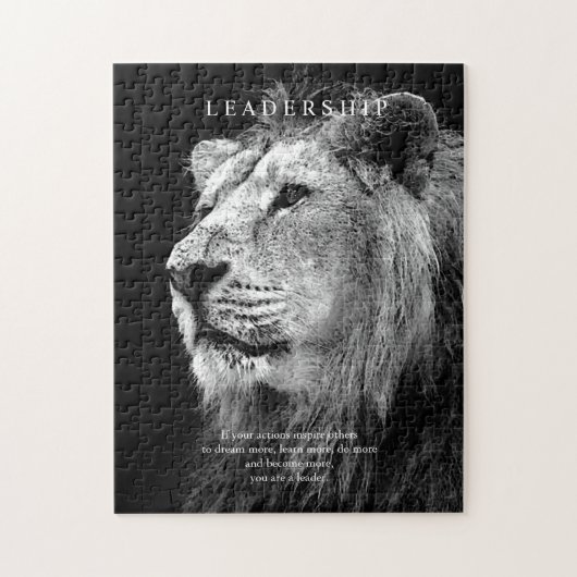 Trendy Motivatie Leadership Lion Legpuzzel (Verticaal)