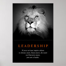 Trendy Motivatie Leadership Lion