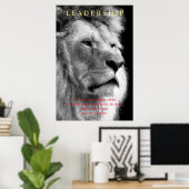 Trendy Motivatie Leadership Lion Poster (Thuiskantoor)