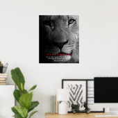 Trendy Motivatie Leadership Lion Poster (Thuiskantoor)