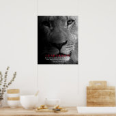 Trendy Motivatie Leadership Lion Poster (Keuken)