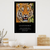 Trendy Motivatie Leadership Tiger Poster (Keuken)