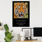 Trendy Motivatie Leadership Tiger Poster (Thuiskantoor)