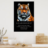 Trendy Motivatie Leadership Tiger Poster (Keuken)