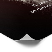 Trendy Motivatie Leiderschap Leeuw Bruin Poster (Hoek)