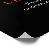 Trendy Motivatie leiderschap Lion Black & White Poster (Hoek)