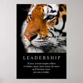 Trendy Motivatie leiderschap Tiger Eyes Poster