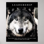 Trendy Motivatie leiderschap Wolf Eyes Poster (Voorkant)