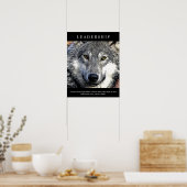 Trendy Motivatie leiderschap Wolf Eyes Poster (Keuken)