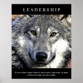 Trendy Motivatie leiderschap Wolf Eyes Poster (Voorkant)