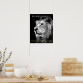 Trendy Motivatie Lion Geloof in jezelf Poster (Keuken)