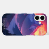 Trendy Mountain Sunset | Schilderachtig landschap Case-Mate iPhone Case (Achterkant (horizontaal))
