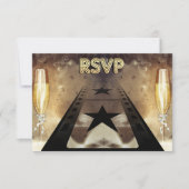 Trendy Movie Thed Wedding Response Card RSVP Kaartje (Voorkant)