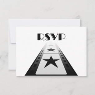 Trendy Movie Thed Wedding Response Card RSVP Kaartje