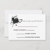 Trendy Movie Thed Wedding Response Card RSVP Kaartje (Achterkant)
