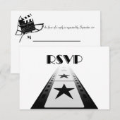 Trendy Movie Thed Wedding Response Card RSVP Kaartje (Voorkant / Achterkant)