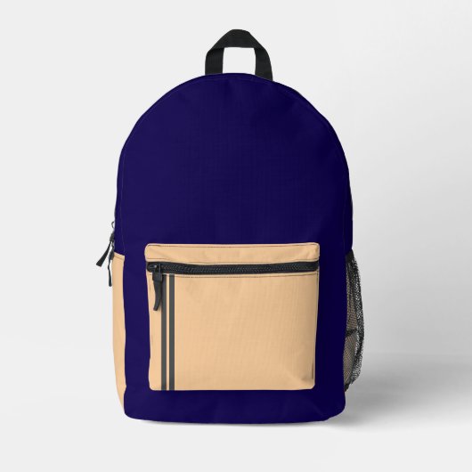 Trendy Multi-Color Design with Reflective Strip Bedrukte Rugzak (Voorkant)