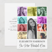 Trendy multi-color fotocollage Vrijgezellenfeest Kaart (Voorkant / Achterkant)