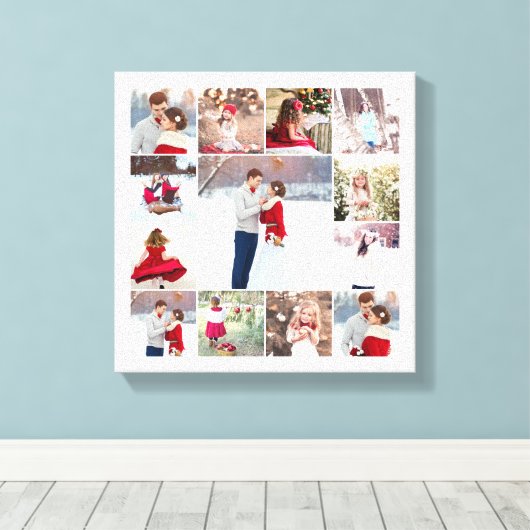 Trendy Multi fotocollage Canvas Afdruk (Insitu (Houten vloer))
